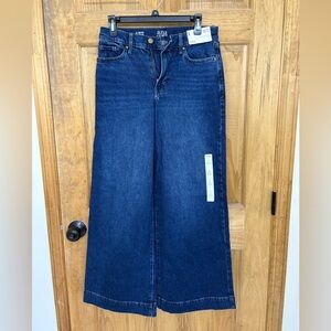 a.n.a Women's Deep Indigo Wide Leg Jeans